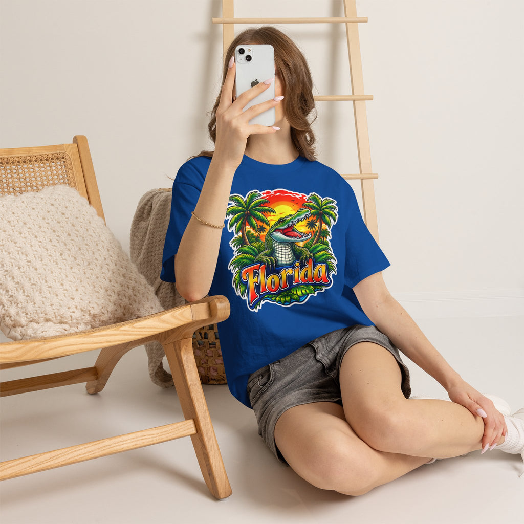 Florida Gator Sunset T-Shirt — Tropical Palm Beach Vacation Tee