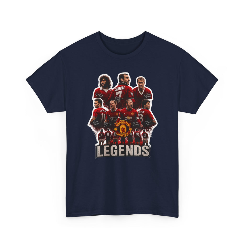 Manchester United Legends Football Team Tee — Retro Manchester United Players Graphic Shirt