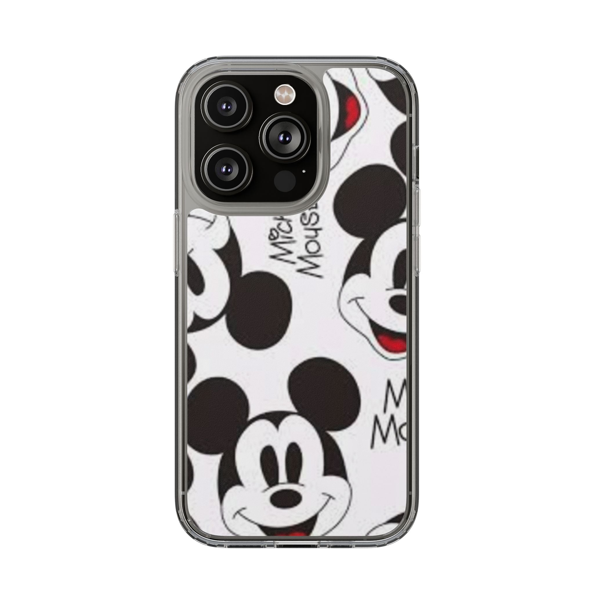Mickey Mouse Clear Phone Case – Retro Cartoon Pattern Clear Case