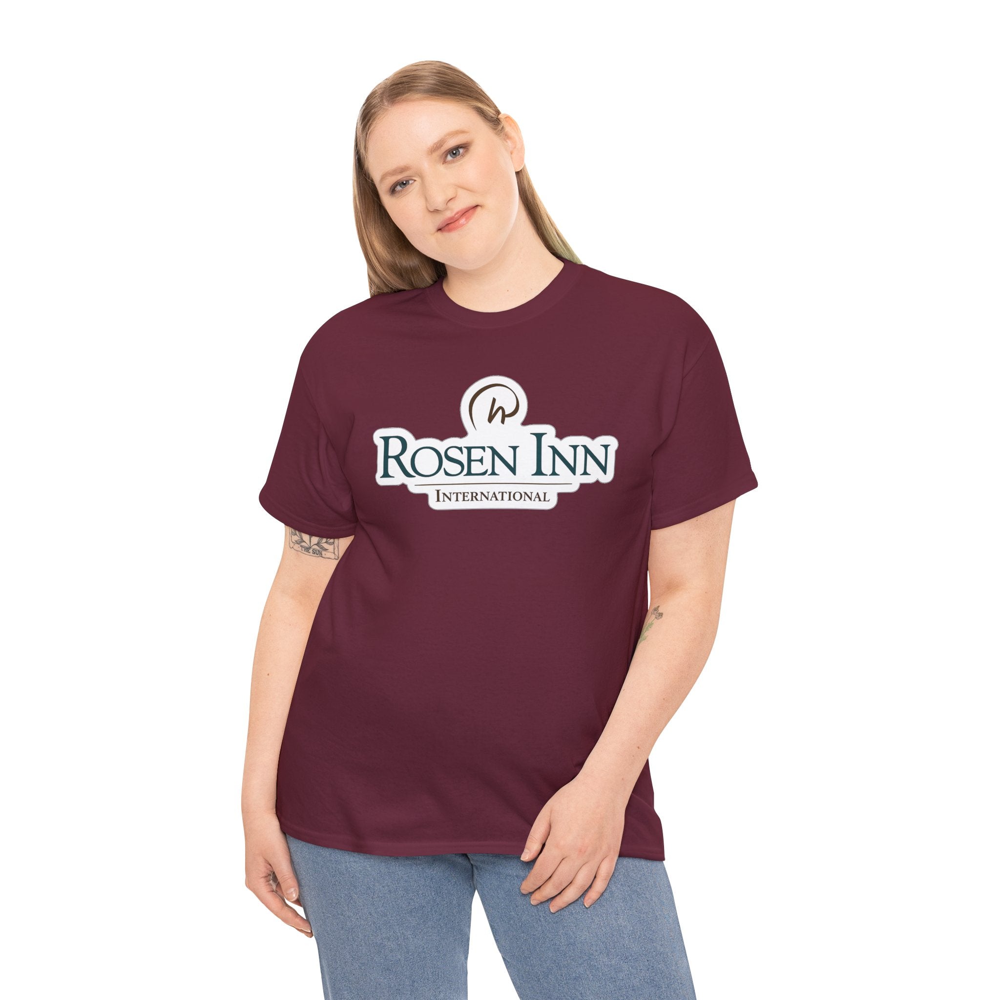 Rosen Inn International Inspired Logo Cotton T-Shirt Tee