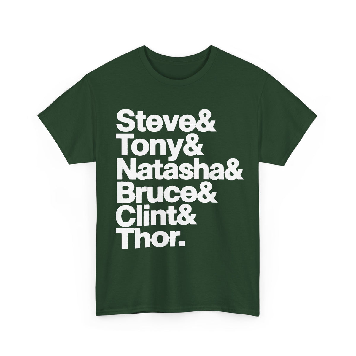 Avenger Names T-Shirt — Steve & Tony & Natasha & Bruce & Clint & Thor Tee