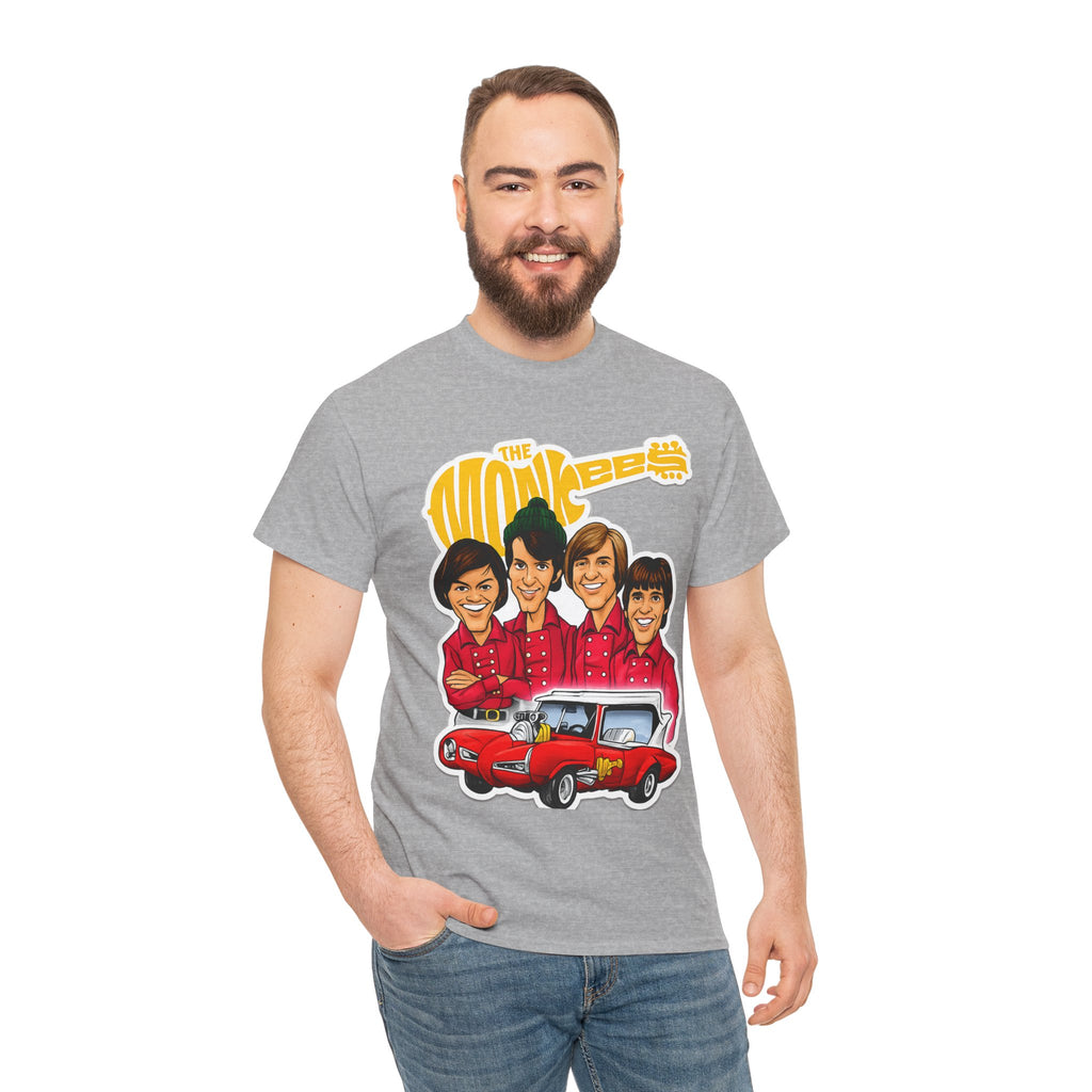 The Monkees Retro Band Tee — Colorful Car Cartoon Graphic