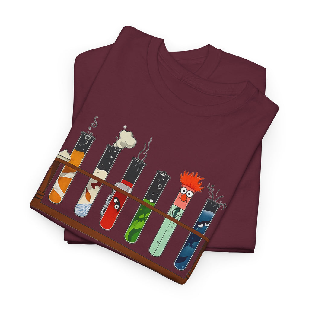 Muppets Beaker Science Test Tube Cats T‑Shirt — Cute Laboratory Cat Illustrations Tee