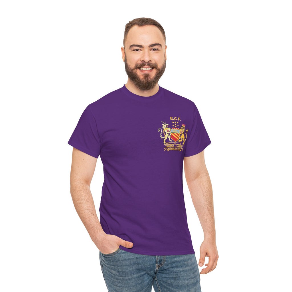 Manchester United Wembley 1968 Heraldic Crest Tee — Vintage Coat of Arms Chest Print