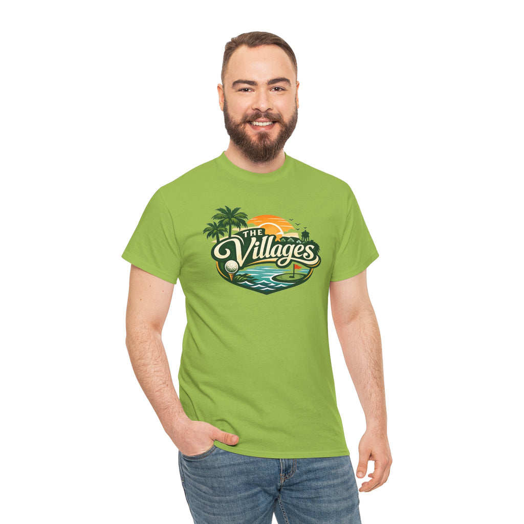 The Villages of Florida Sunset Logo Tee - Florida Palm Beach Retro T-Shirt