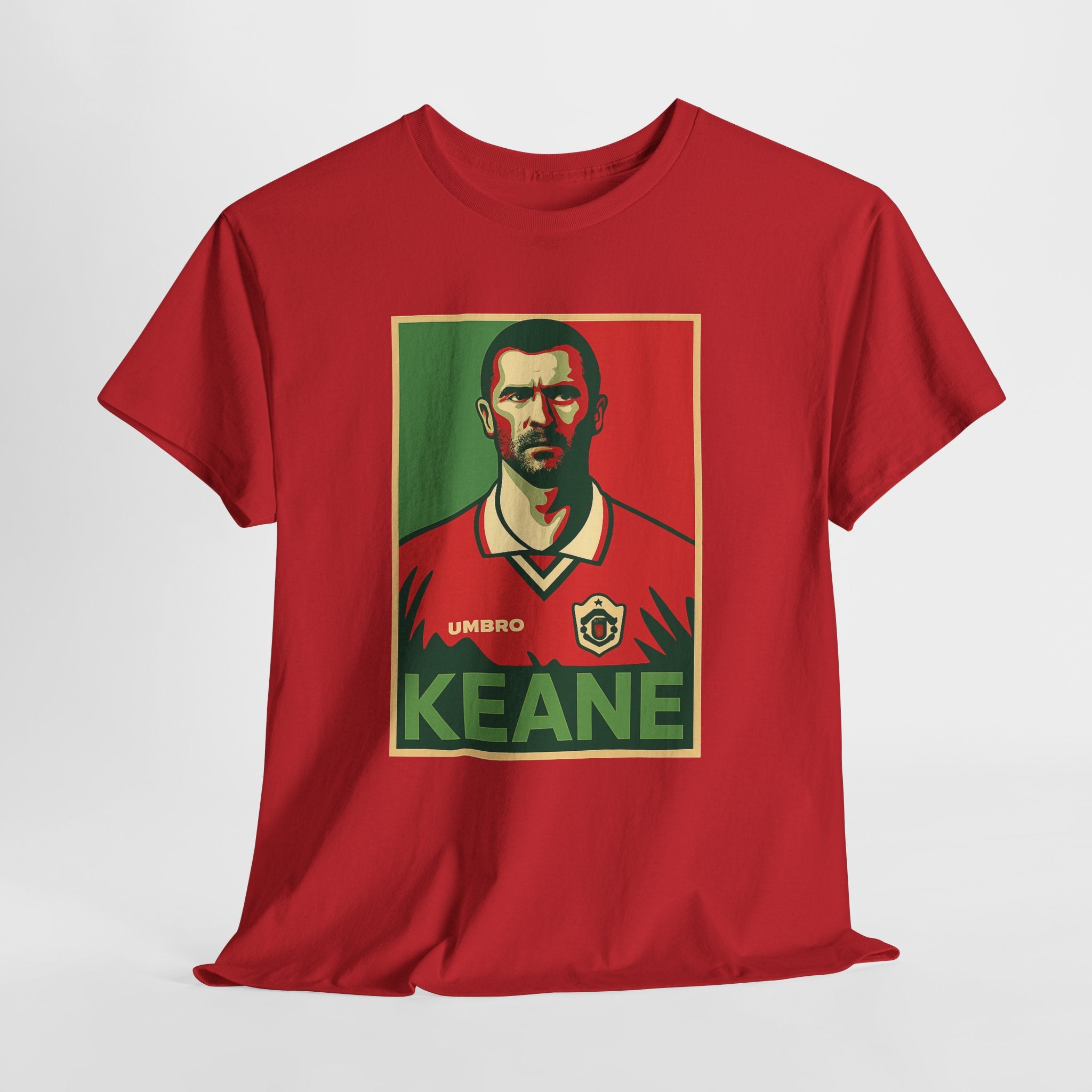 Keane Football Poster Tee — Retro Soccer Jersey Graphic T-Shirt