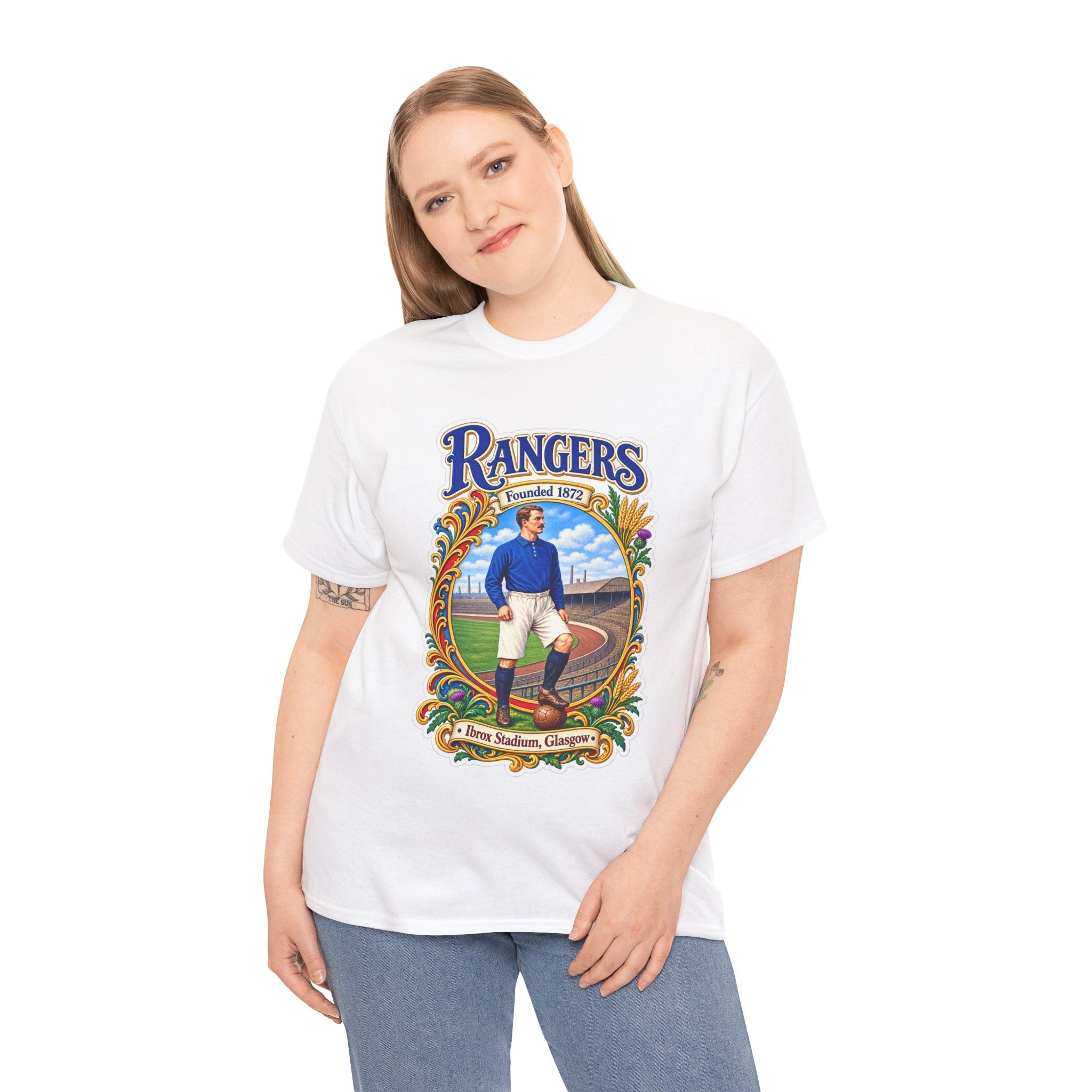 Rangers Retro Player Field Graphic Cotton T-Shirt