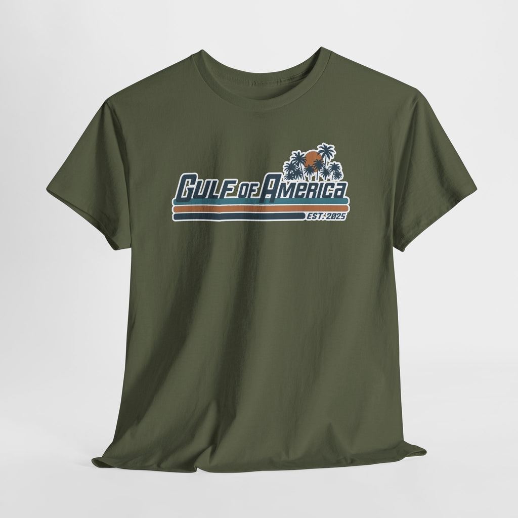 Gulf of America Vintage Surf Tee — Retro Beach Logo T-Shirt