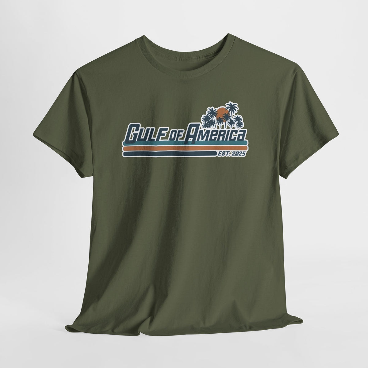 Gulf of America Vintage Surf Tee — Retro Beach Logo T-Shirt