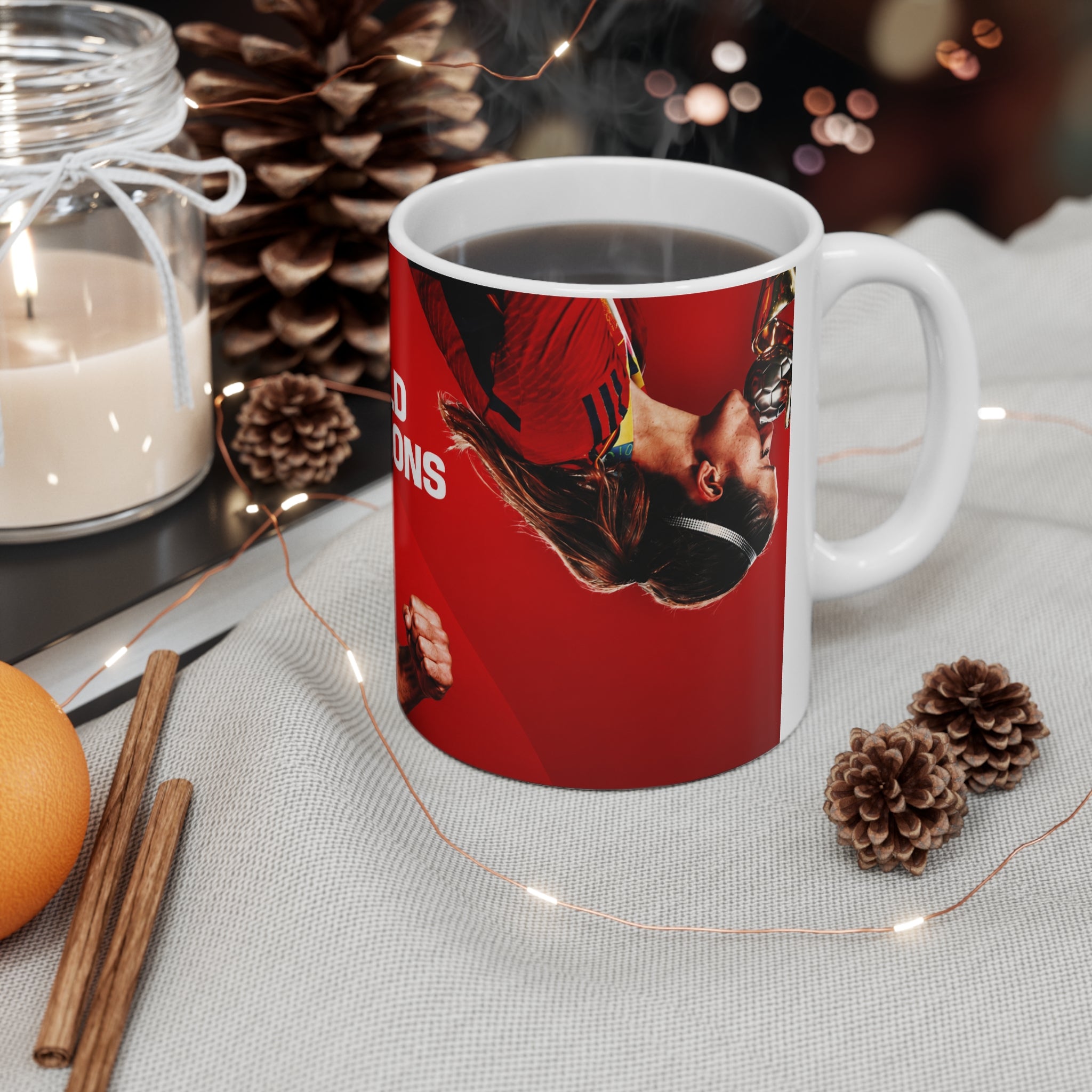 Spain Double World Champions Soccer Mug — Spain Football 11oz/15oz Ceramic Coffee Cup