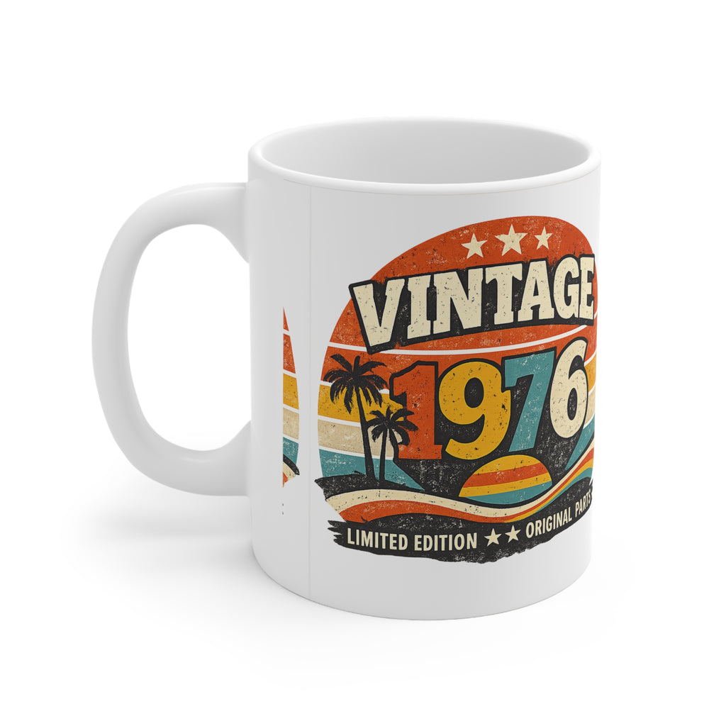 Vintage 1976 Coffee Mug — Retro Sunset Palm 11oz/15oz