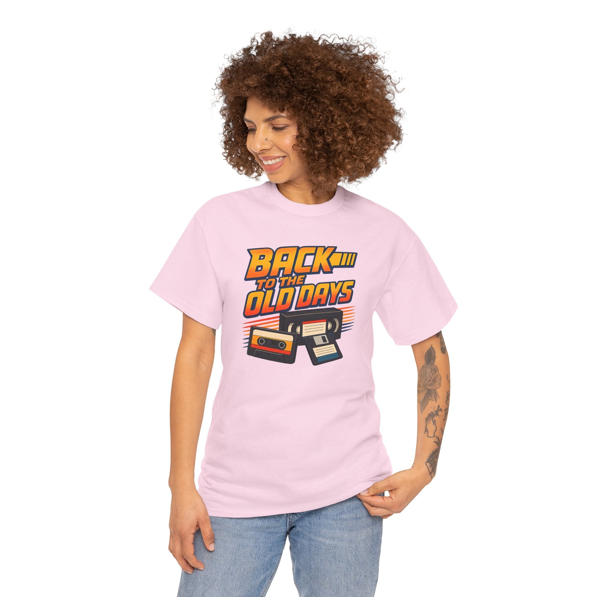 Back to the Old Days Tee – Retro Cassette & VHS Nostalgia T-Shirt