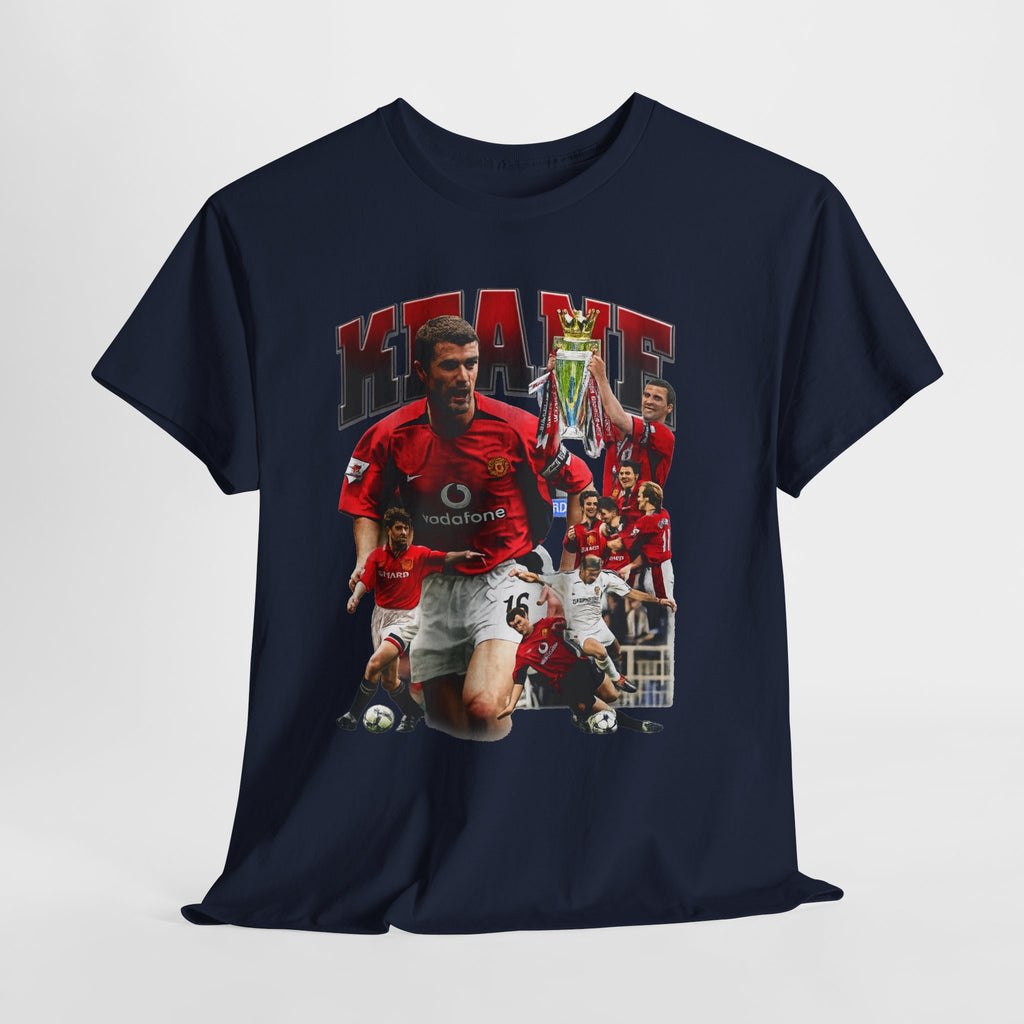 Roy Keane Football Legens Collage Tee — Retro Man United Tribute Shirt