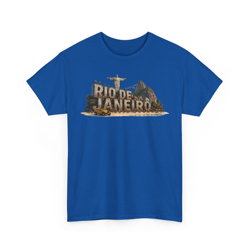Rio de Janeiro Scenic T‑Shirt — Vintage Travel Tee with Christ the Redeemer Design