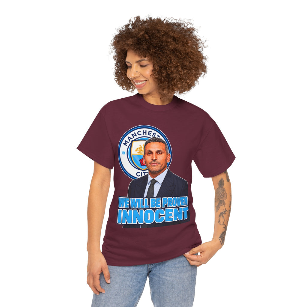 Manchester City “We Will Be Proven Innocent” Fan Cotton T-Shirt