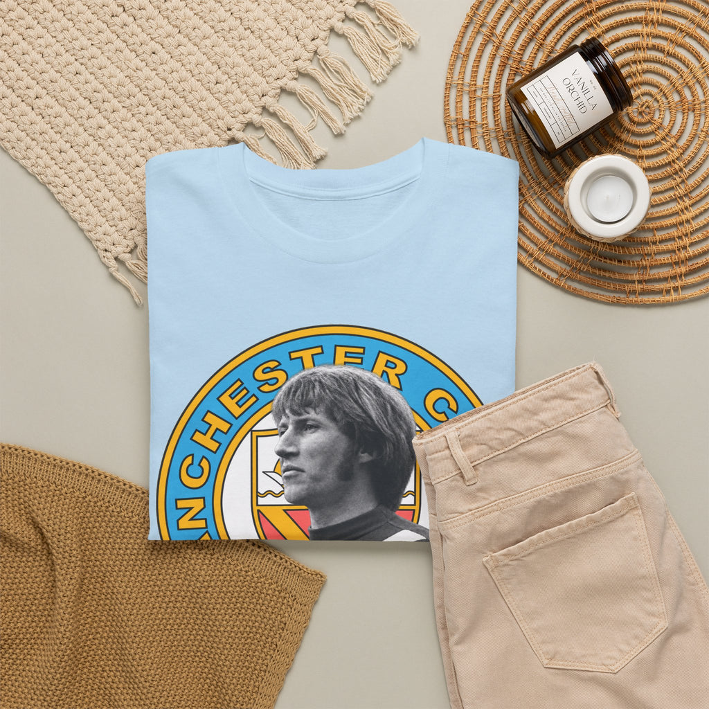 Colin Bell Manchester City Retro Player Portrait Cotton Tee