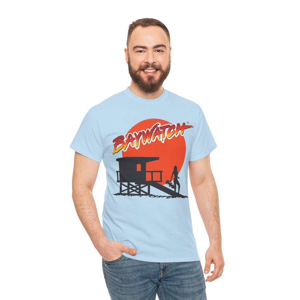 Baywatch Lifeguard Sunset Cotton T-Shirt