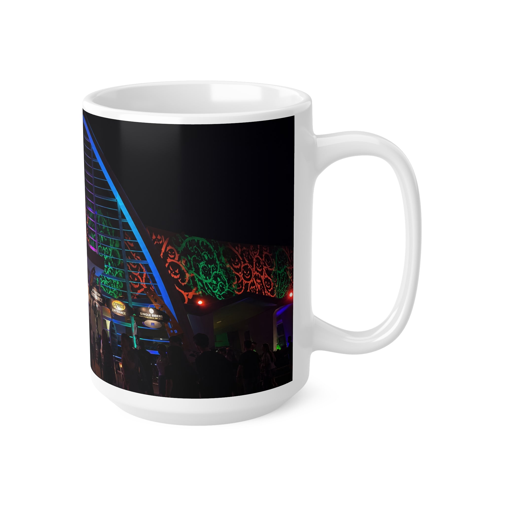 Universal HHN Festival Light Arch Ceramic Mug - Colorful Night Market Coffee Cup (11oz, 15oz)