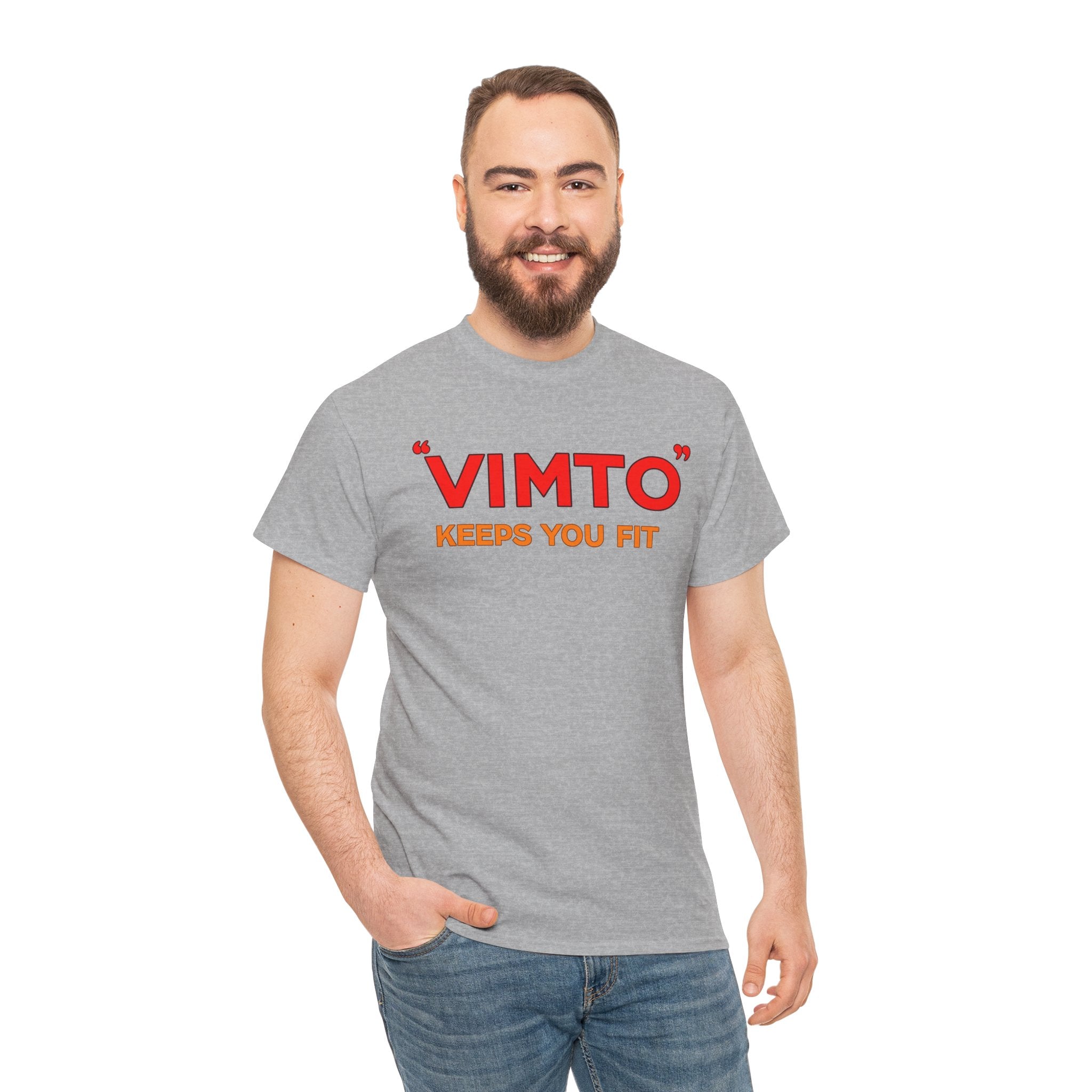 VIMTO "Keeps You Fit" Graphic Tee — Retro Beverage Logo T-Shirt