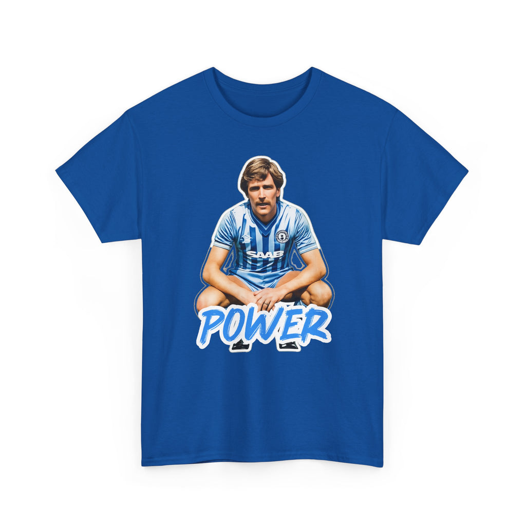Paul Power Manchester City Legend Player Graphic Tee — Retro Football Jersey Design