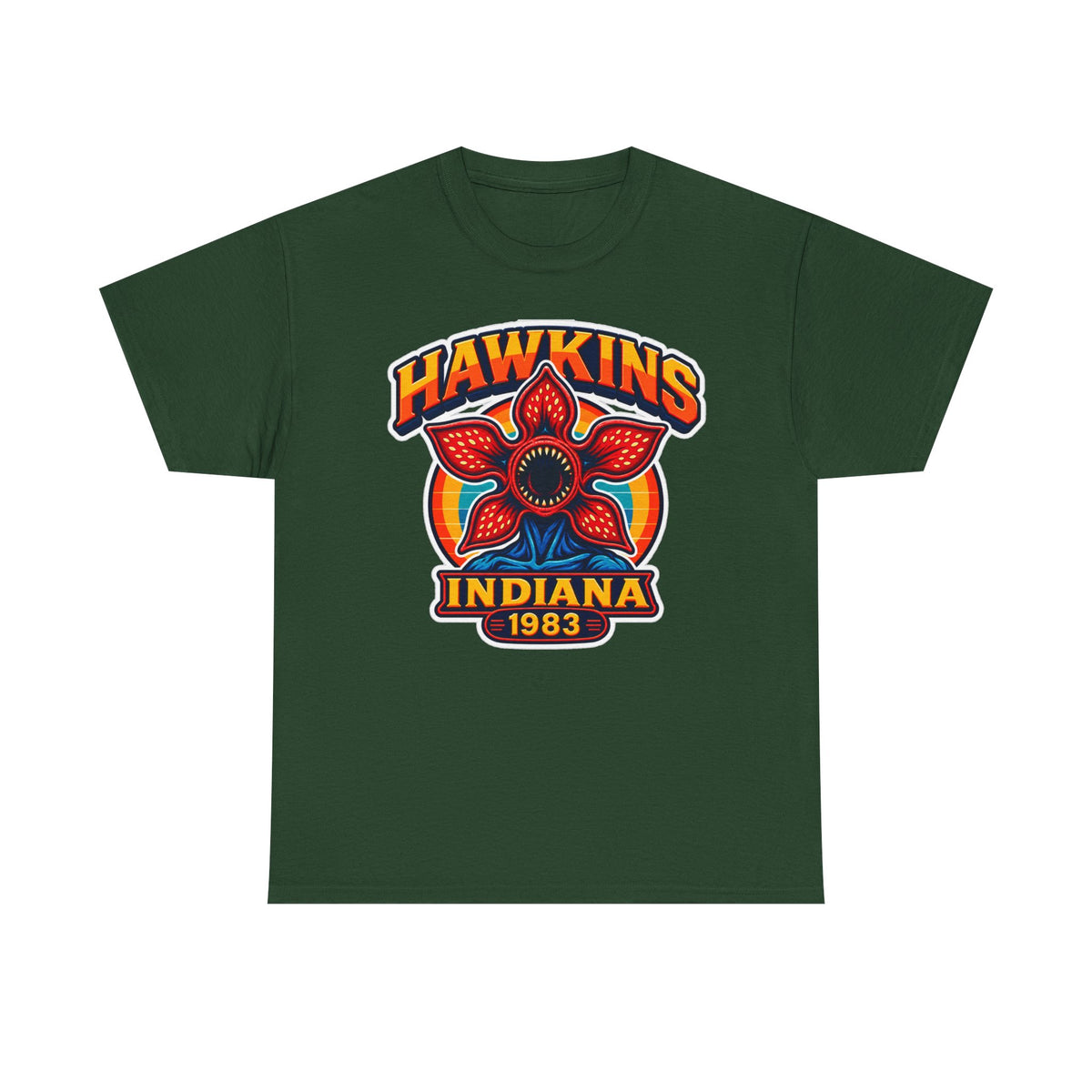 Hawkins Indiana 1983 Demogorgon Floral Cotton T-Shirt