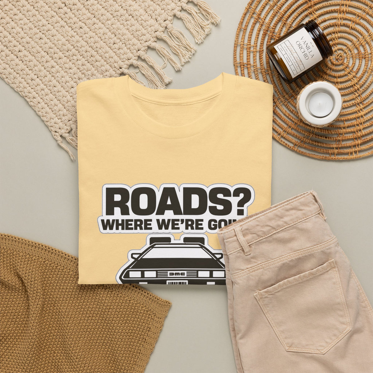 Roads? Where We’re Going We Don’t Need Roads Cotton T-Shirt