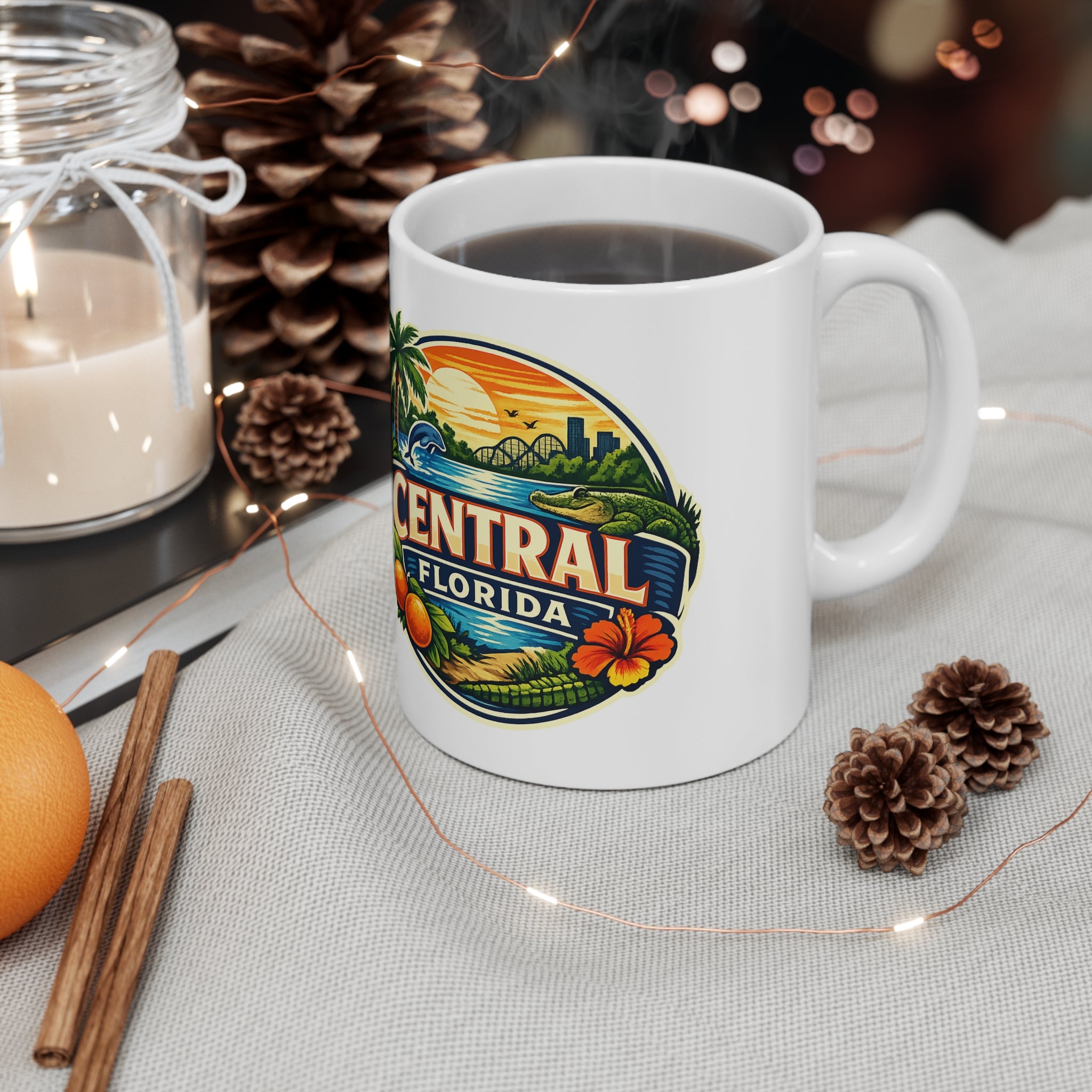 Central Florida Ceramic Coffee Cups, 11oz, 15oz