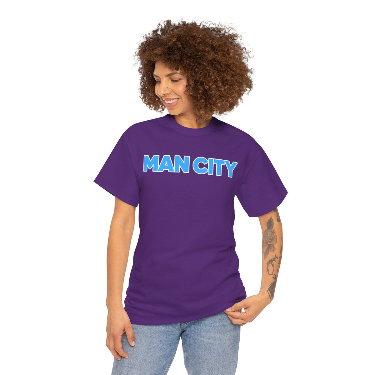 Man City Cotton T‑Shirt — Minimal Football Fan Tee