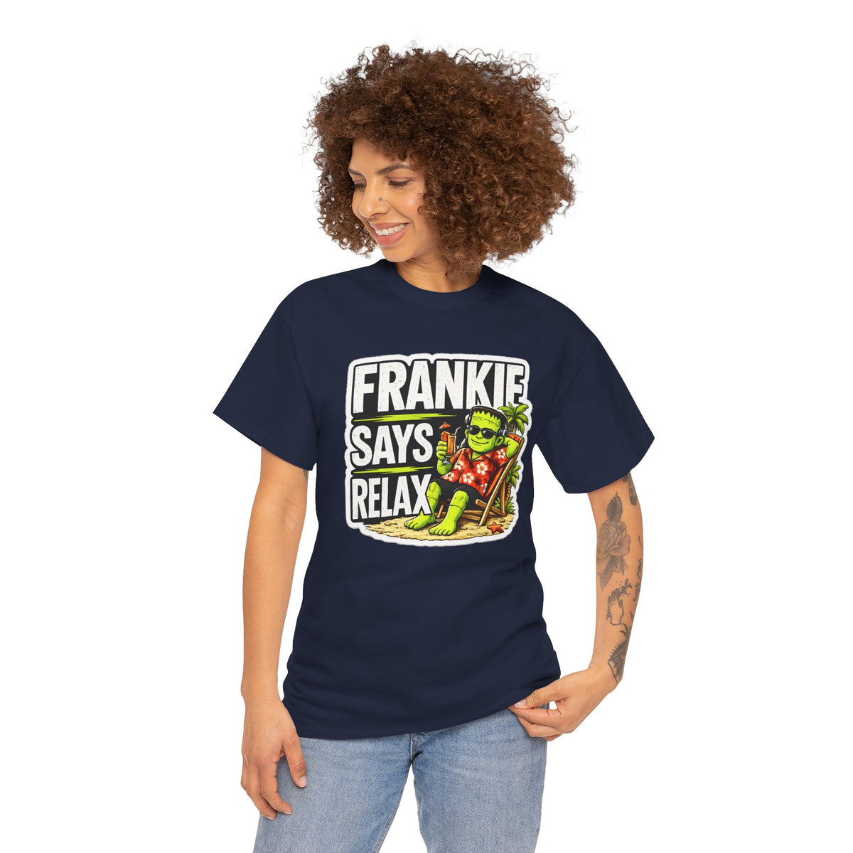 Frankie Says Relax Funny Graphic Cotton T-Shirt
