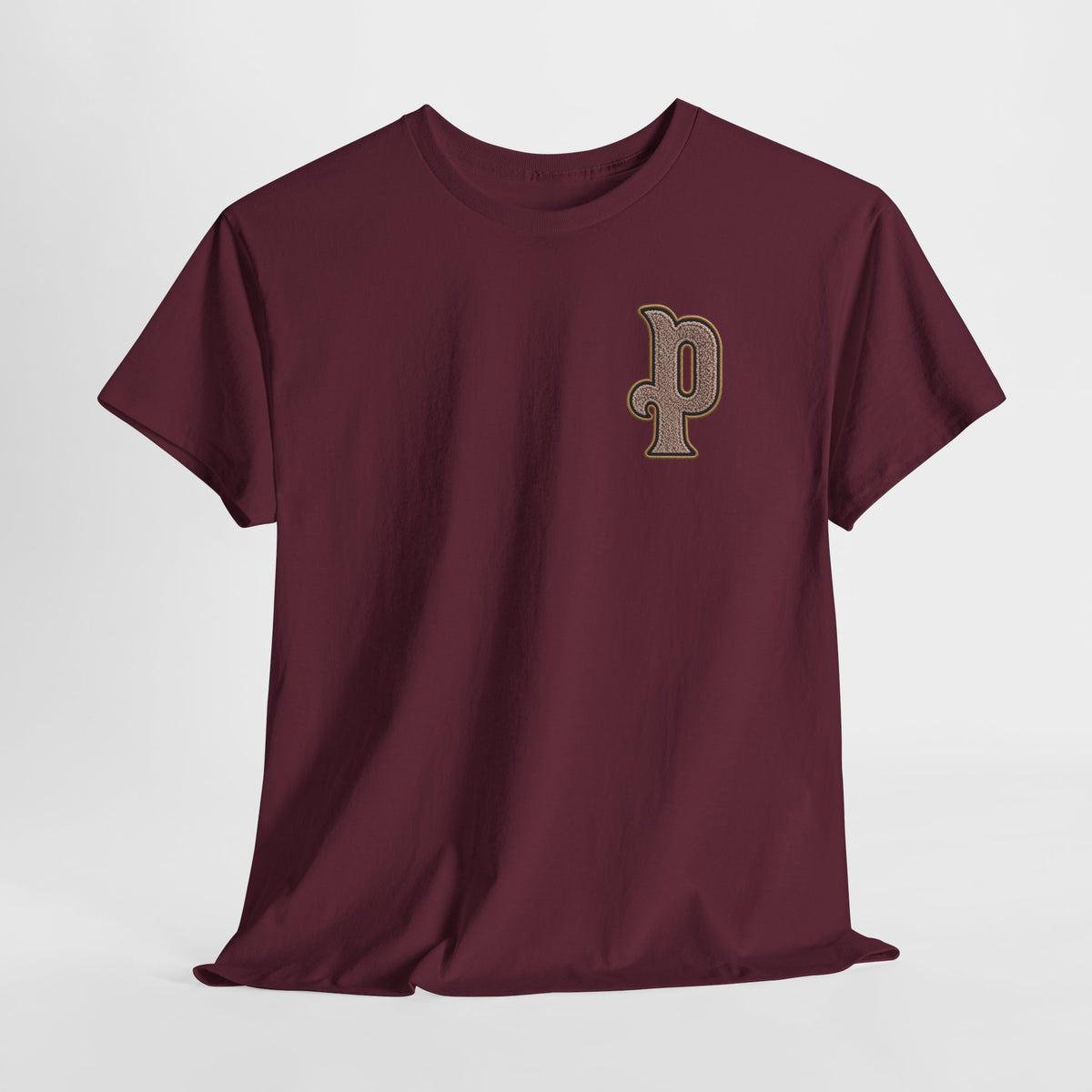 Retro 'p' Pep Inspired Manchester City Cotton Tee — Vintage Brown Monogram T-Shirt