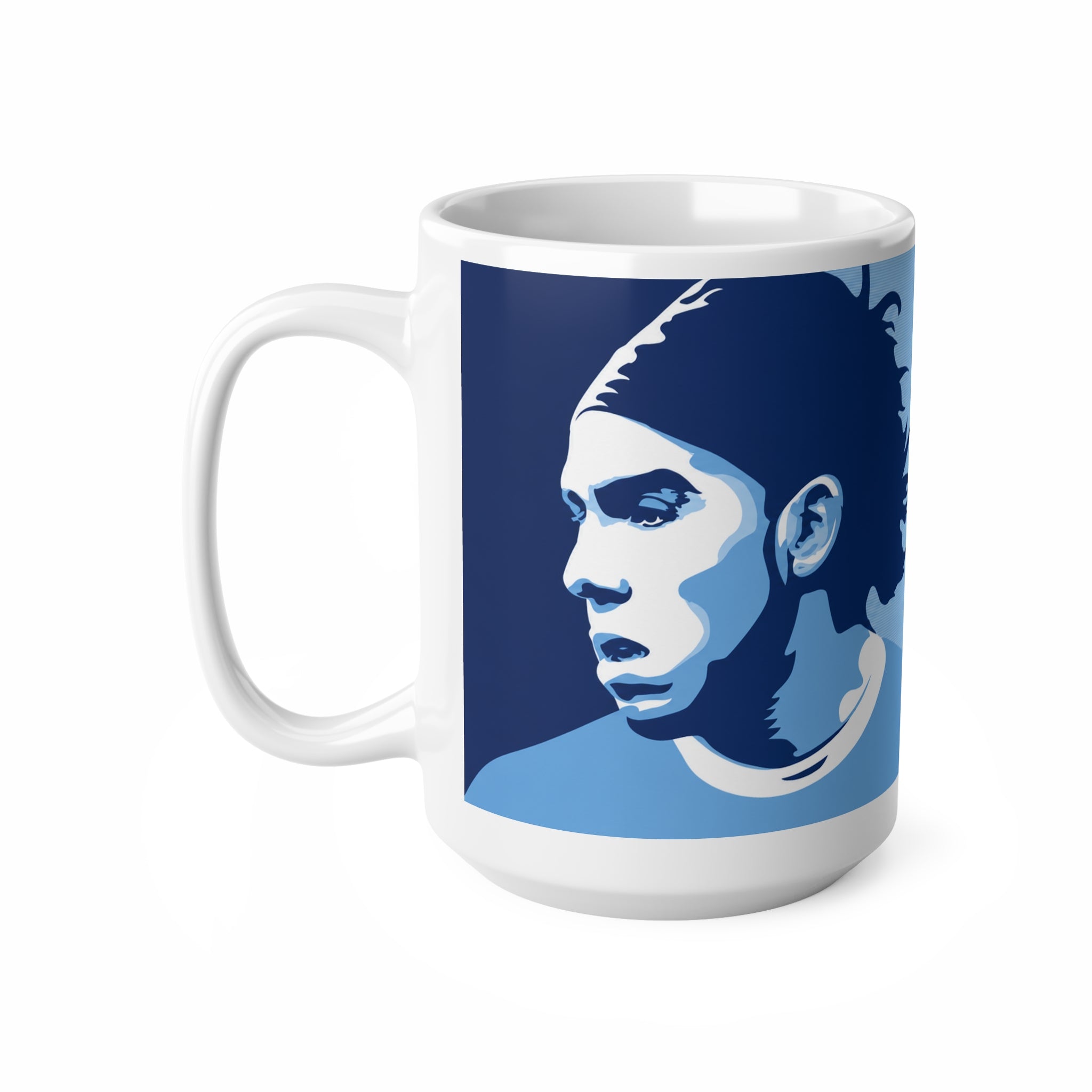 Manchester City PASIÓN Ceramic Mug – 'Passion' Blue Portrait Coffee Cup (11oz & 15oz)