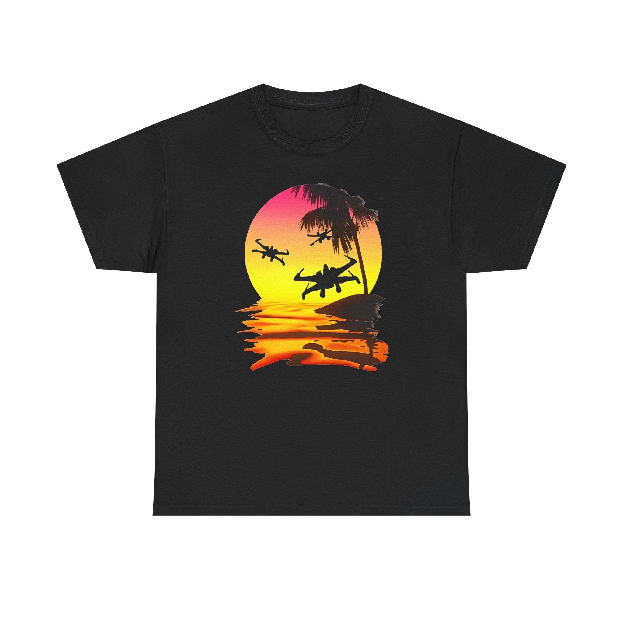 Star Wars X-Ring Sunset Beach Plane T-Shirt