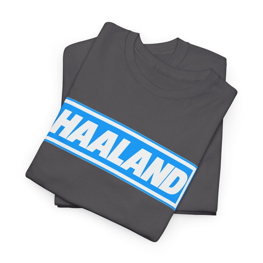 Haaland Box Logo Tee — Soccer Fan Jersey Style Shirt