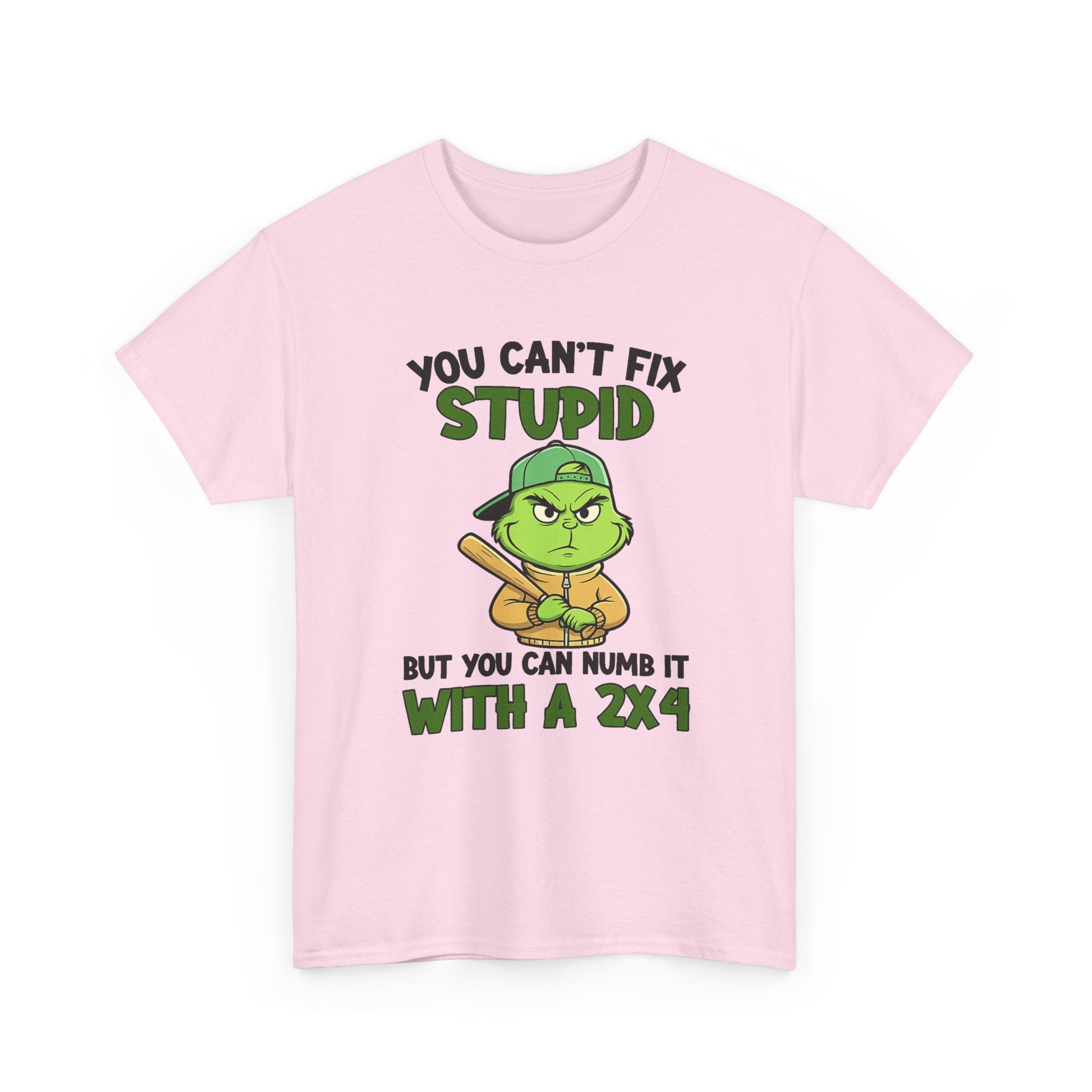 Funny Carpenter T‑Shirt — "You Can't Fix Stupid But You Can Numb It With a 2x4"