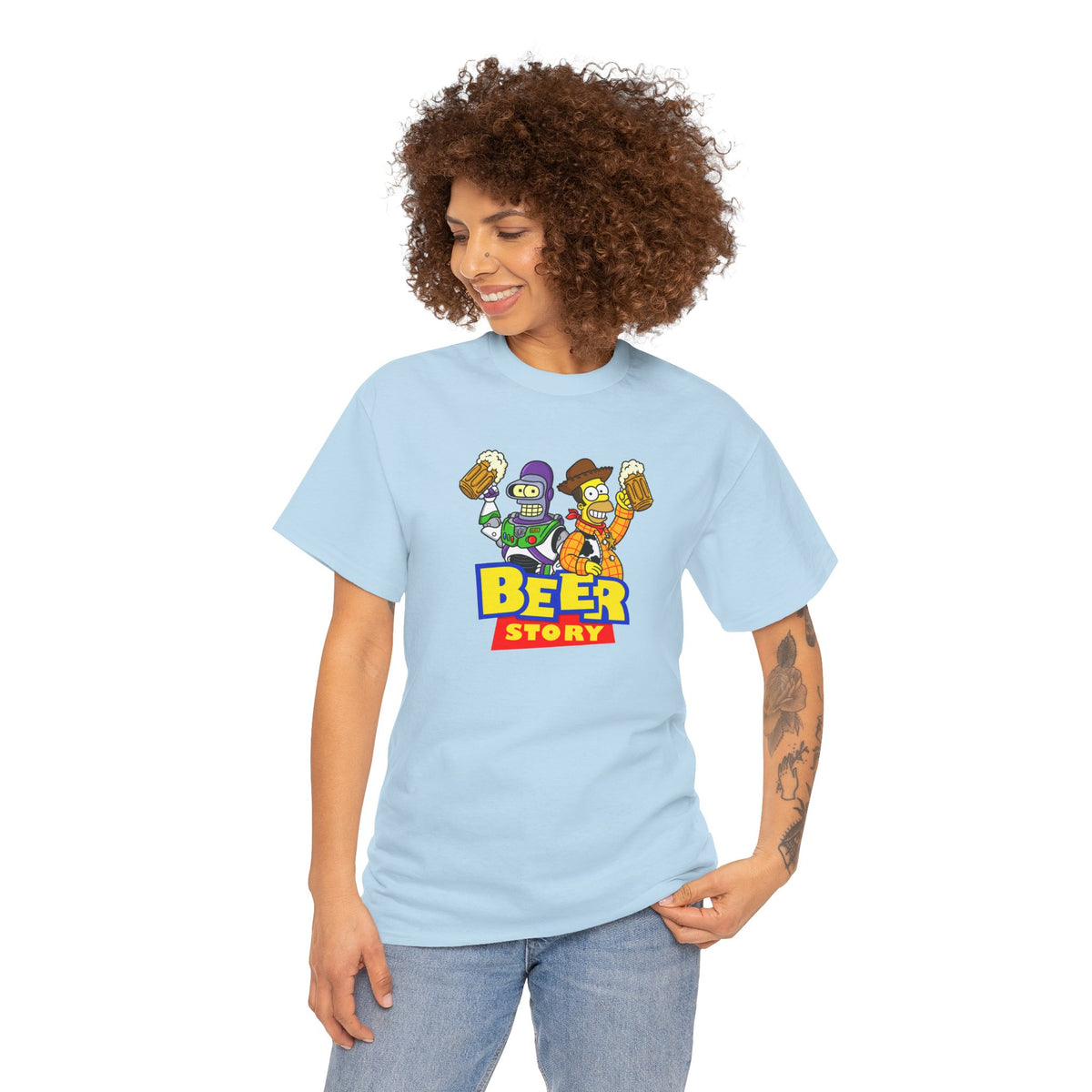 Beer Story T-Shirt — Funny Cartoon Beer Buddies Graphic Tee