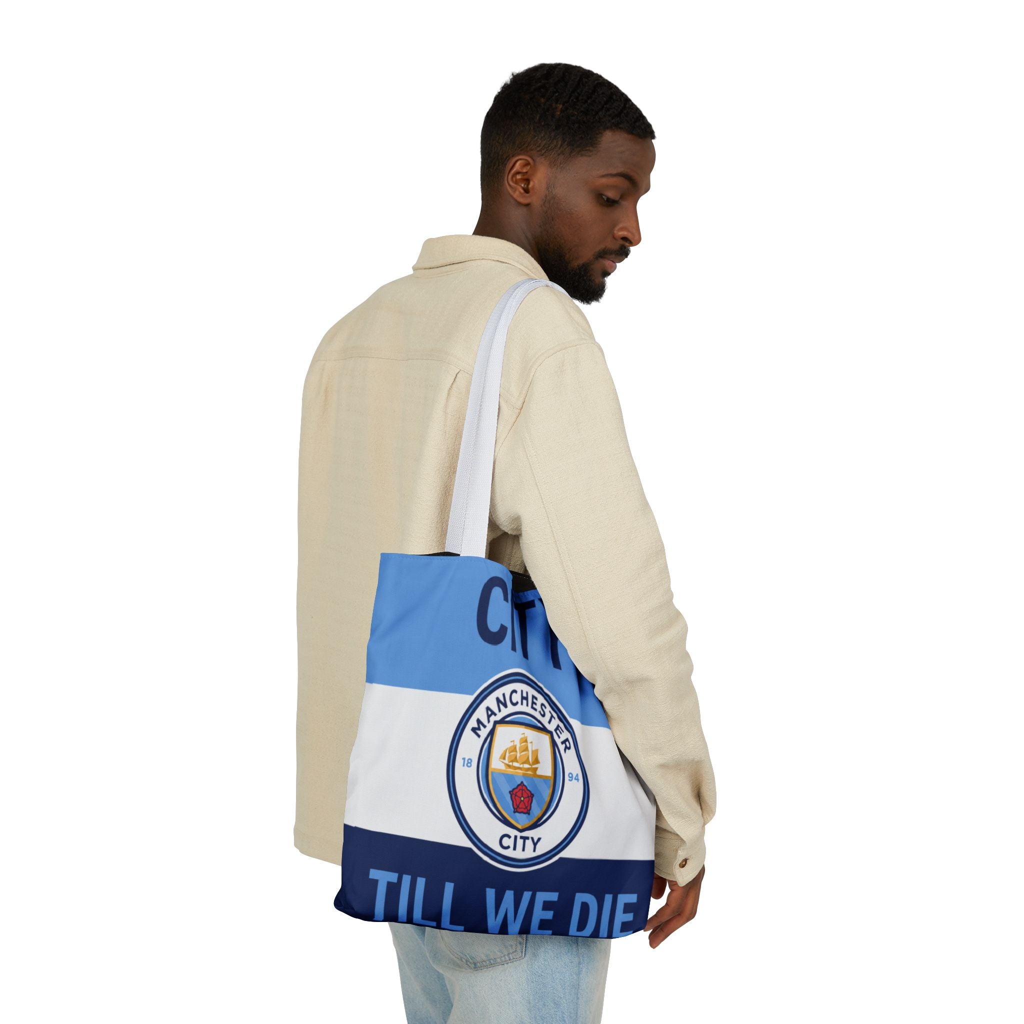 City Till We Die Unofficial Canvas Tote Bag — Manchester Football Fan Bag