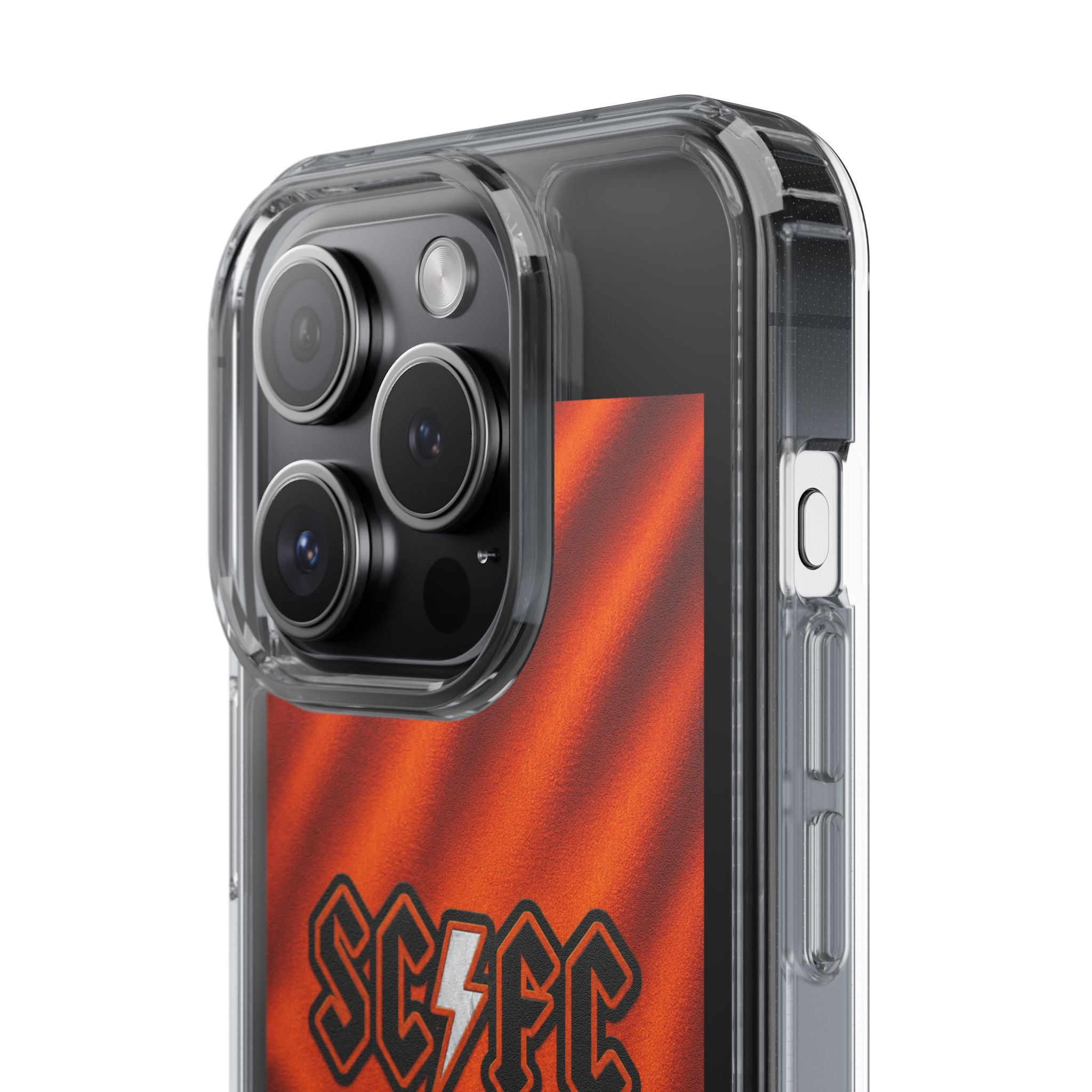 Salford CIty Inspired Phone Case — 'SCFC Back in Orange' Clear Protective Cover