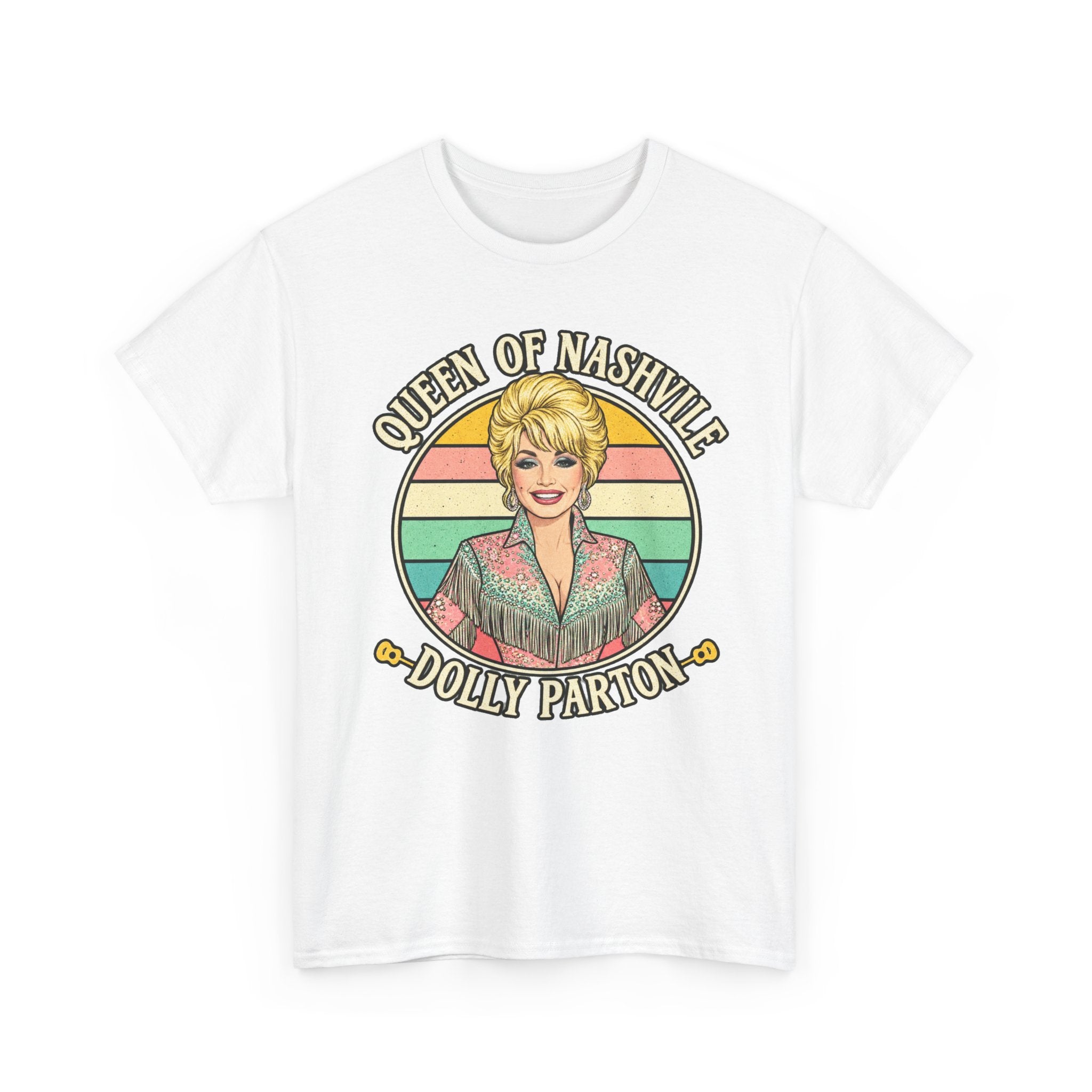 Queen of Nashville Graphic Tee — Dolly Parton Retro Portrait Shirt