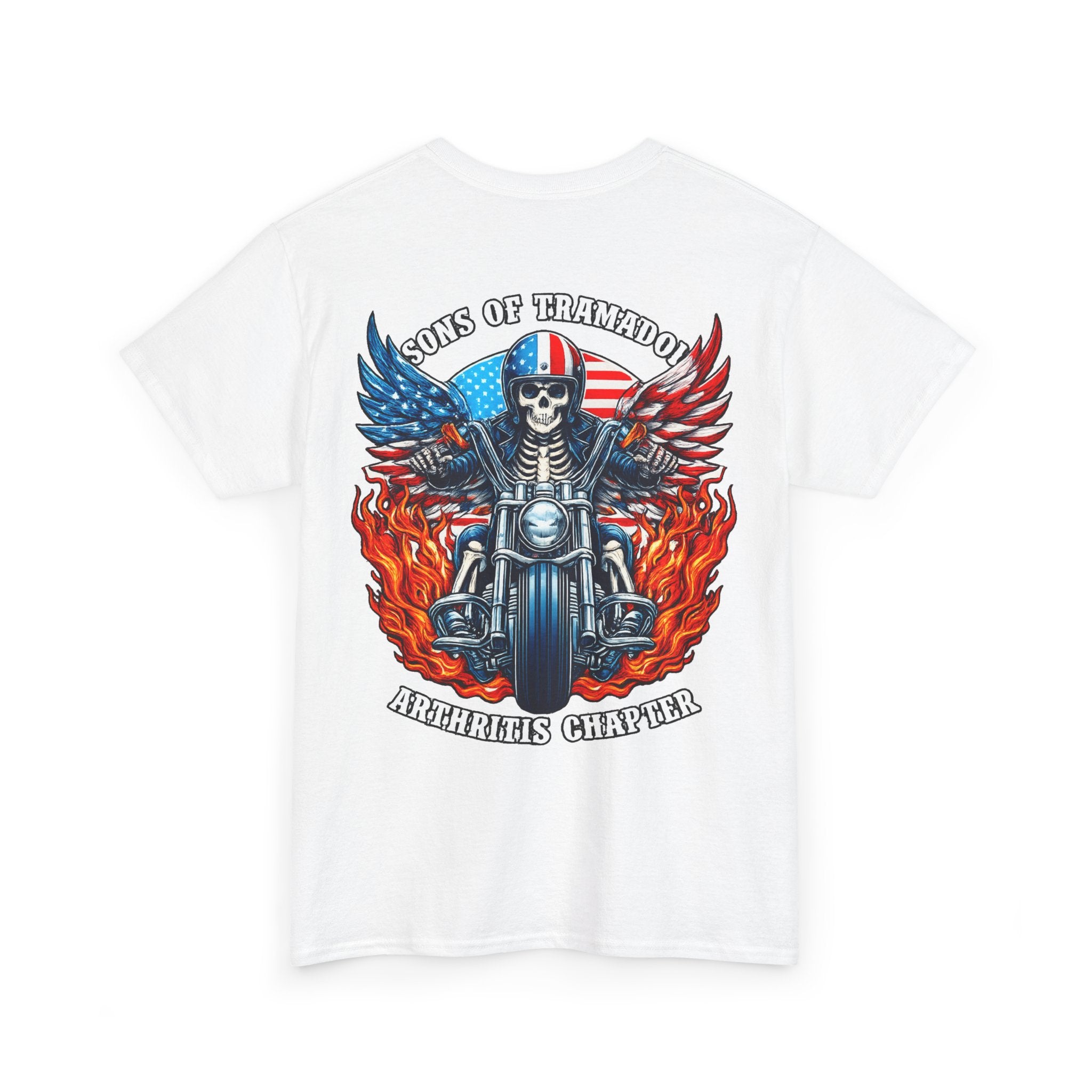 Biker Skull Motorcycle Tee — Sons of Tradition Archangels Chapter Graphic Shirt
