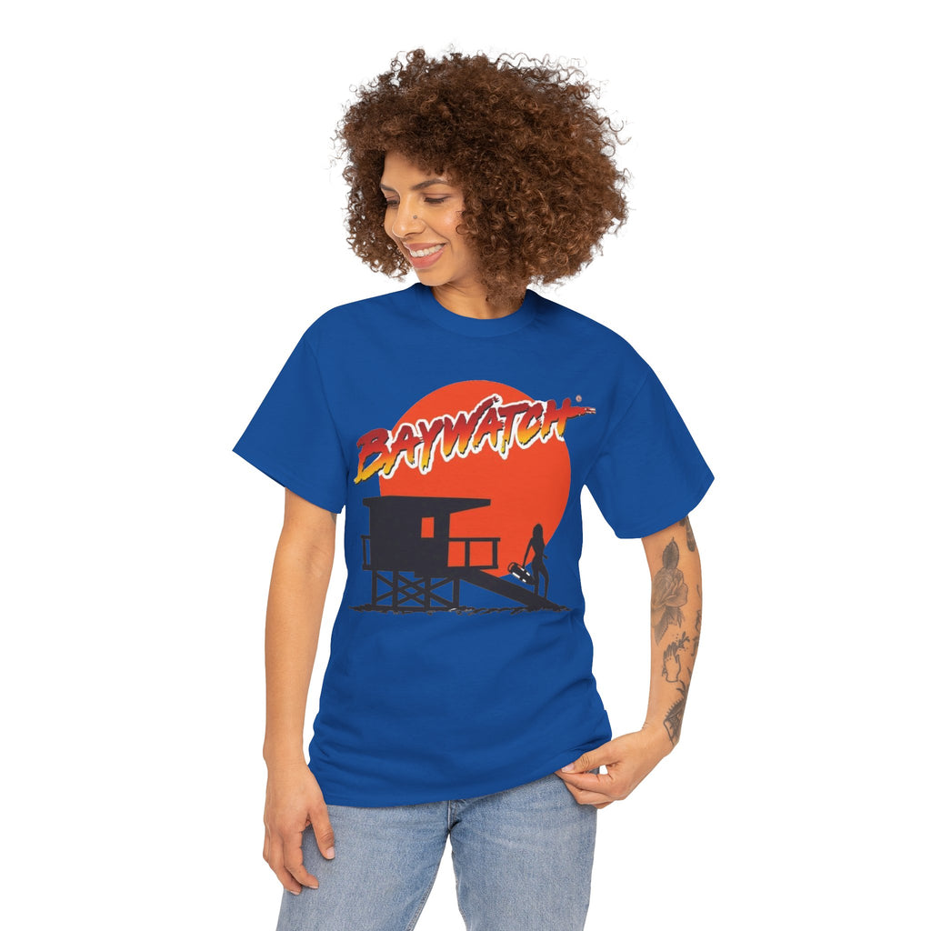 Baywatch Lifeguard Sunset Cotton T-Shirt
