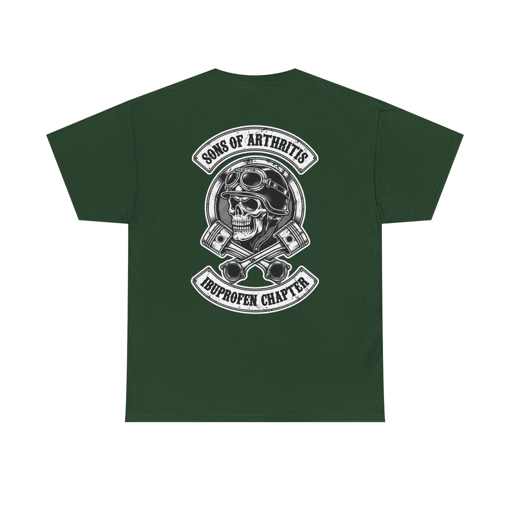 Sons of Arthritis Tee — Humorous Biker Skull "Ibuprofen Chapter" T-Shirt