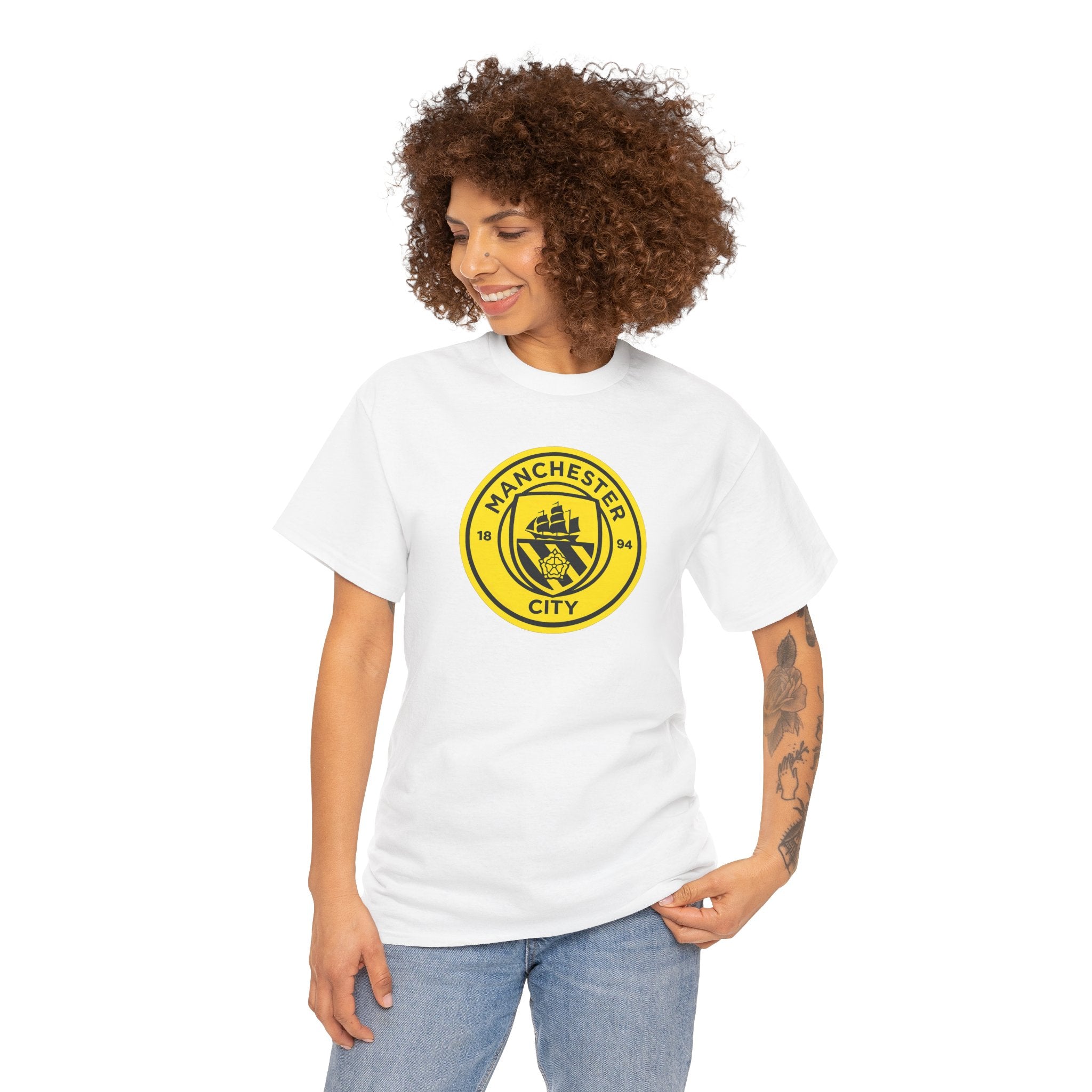 Manchester City Yellow Crest T-Shirt