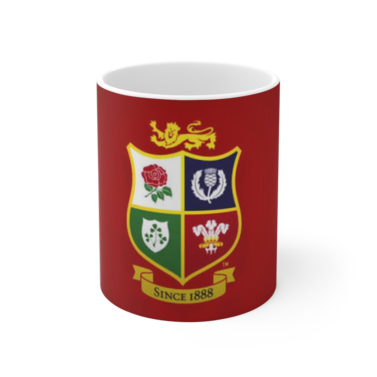 British Lions Crest Mug – Rugby Club Ceramic Coffee Cup (11oz & 15oz)