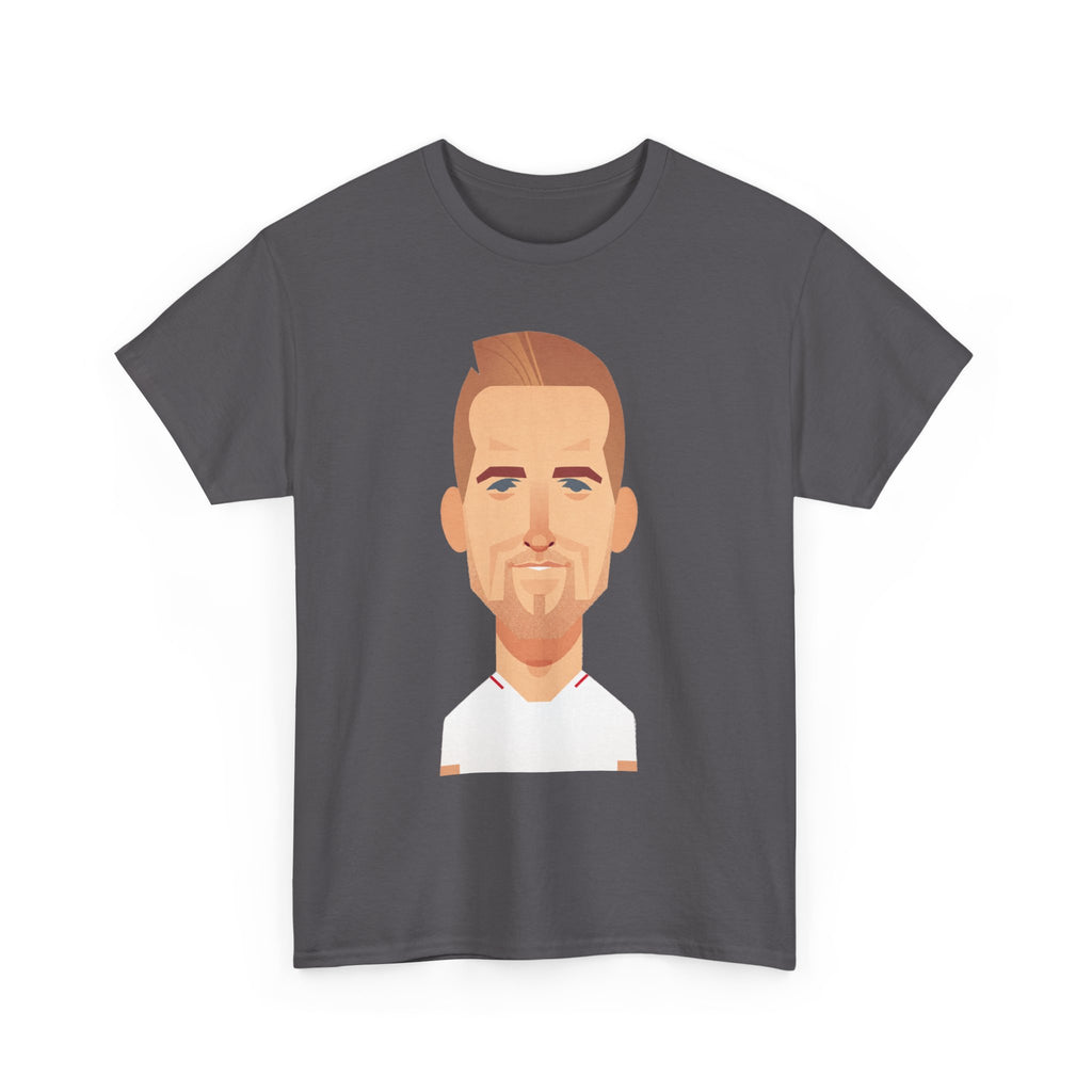 Harry Kane England Caricature Portrait Tee — Minimal Male Face Graphic Cotton T-Shirt