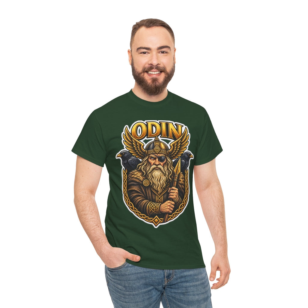 Odin Viking Cotton T-Shirt — Norse God Graphic Tee