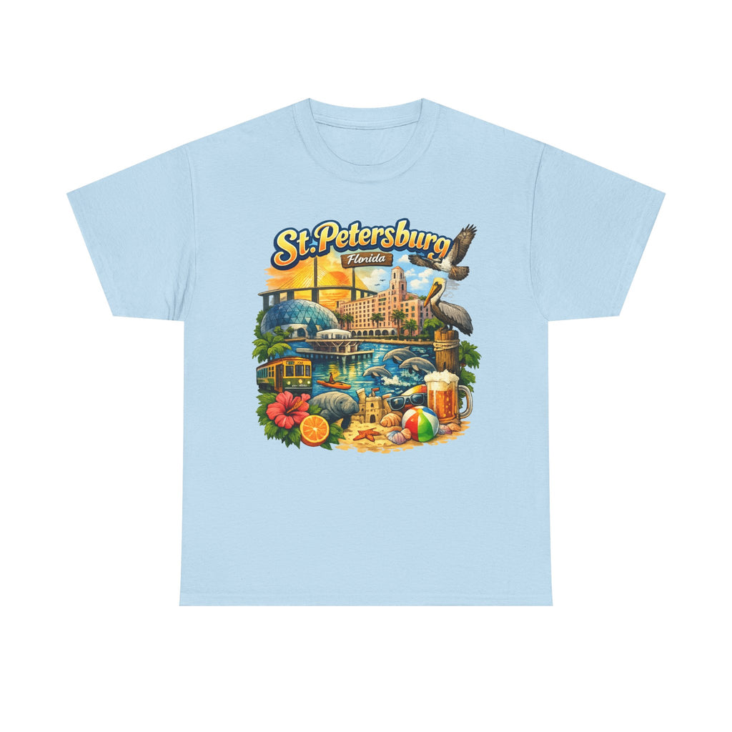 St. Petersburg Florida Retro Beach Scene T-Shirt