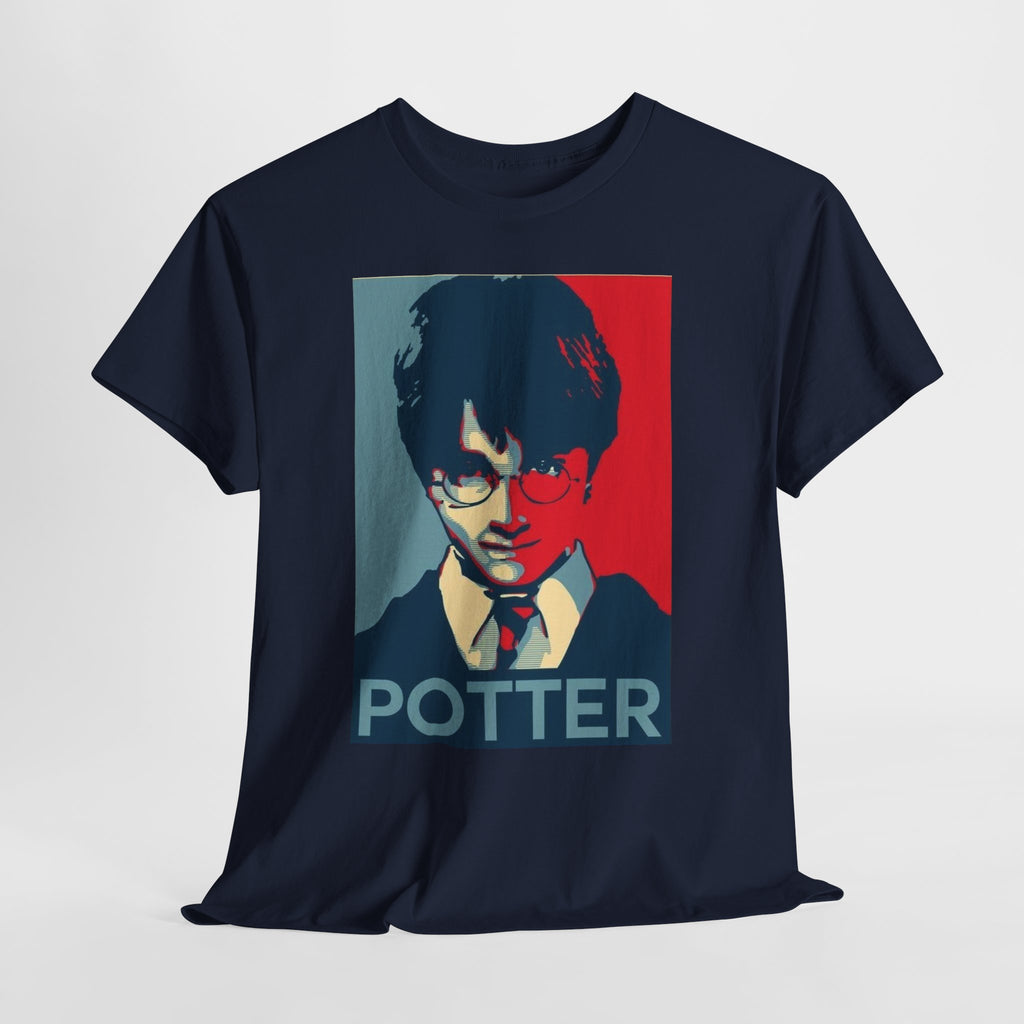 Harry Potter Inspired Vintage Wizard Portrait Cotton T‑Shirt — 'Potter' Graphic Tee