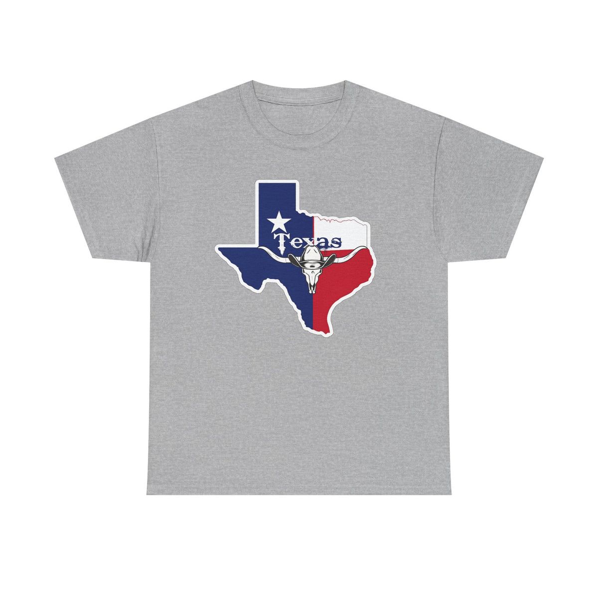 Texas Flag Outline T-Shirt — Lone Star State Map Tee with 'Texas' Text