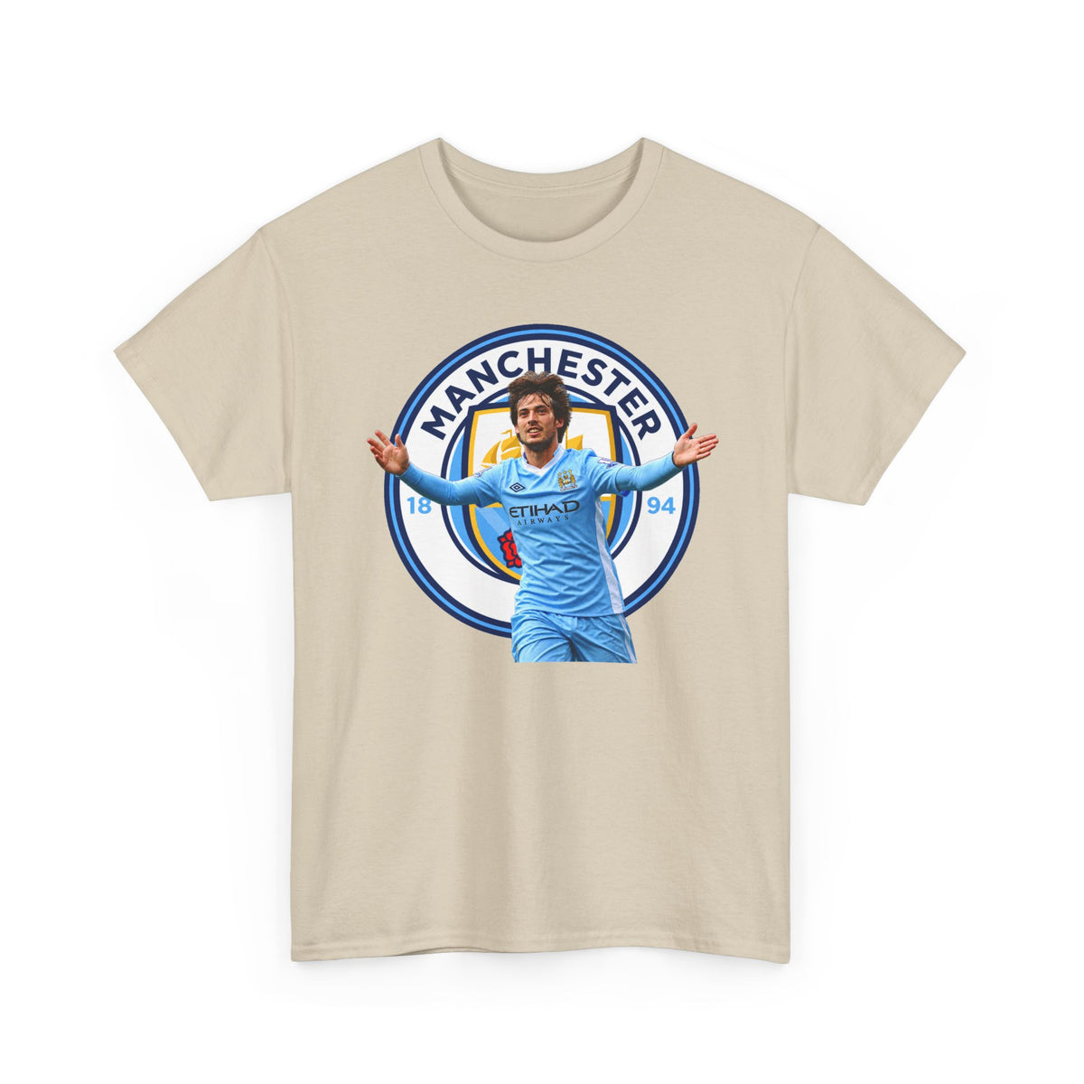 David Silva Manchester Legend Football Tee — Player Celebration Design