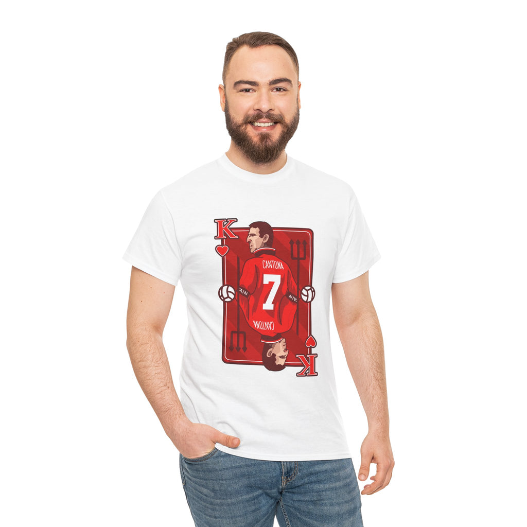 Cantona Playing Card Cotton T-Shirt / Tee — Number 7 Custom Jersey Design